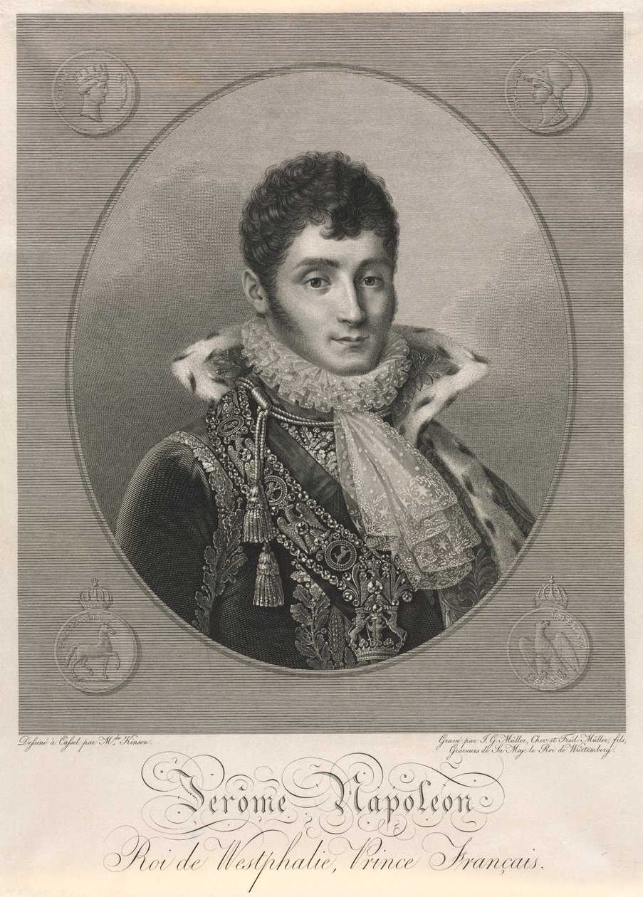 Jerome Napoleon, Westphalia Kralı, Fransız Prensi by Christian Friedrich Muller