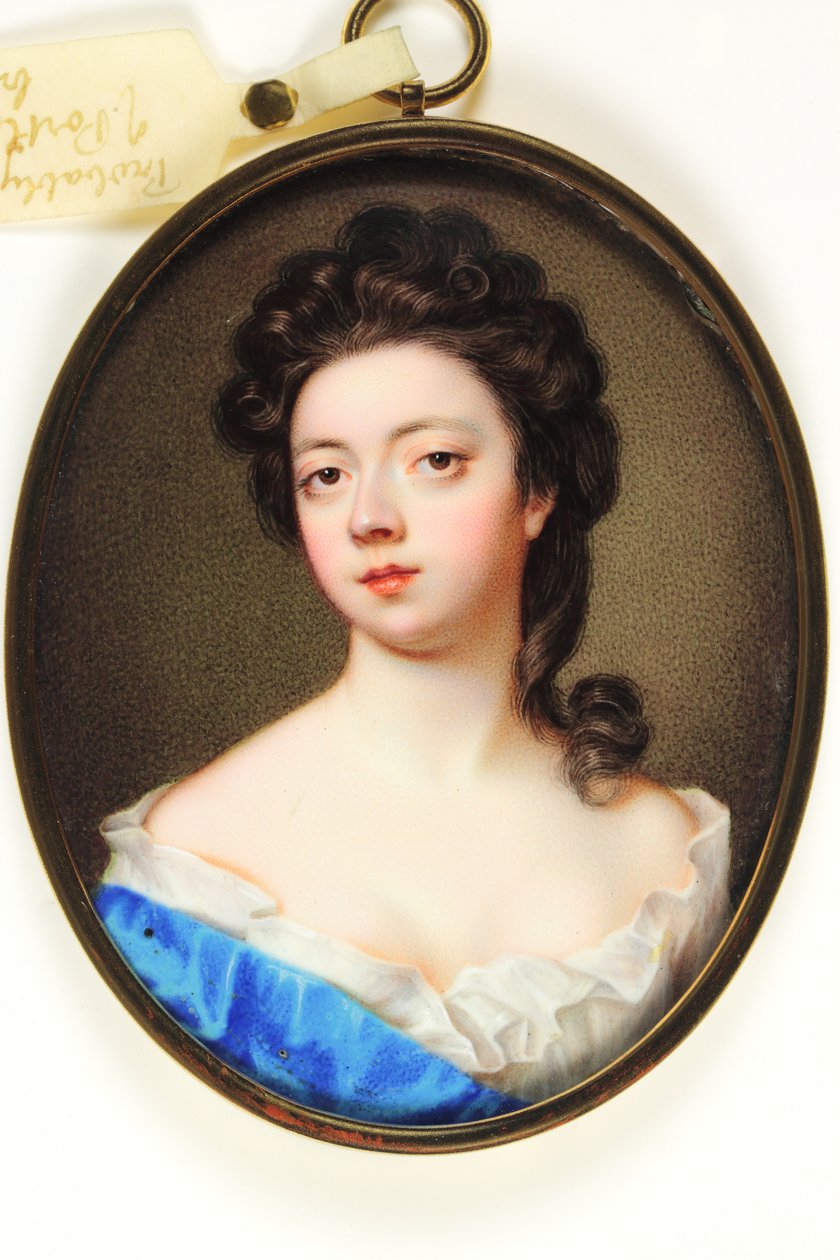 Portland Kontesi Jane Martha Temple adında bir Leydi (emaye) by Christian Friedrich Zincke