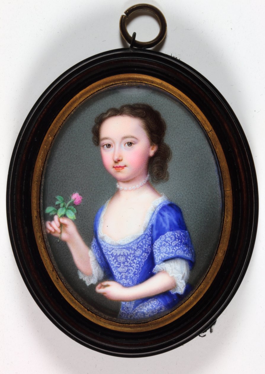 Leydi Elizabeth Cavendish Bentinck, daha sonra Bath Markizi (emaye) by Christian Friedrich Zincke