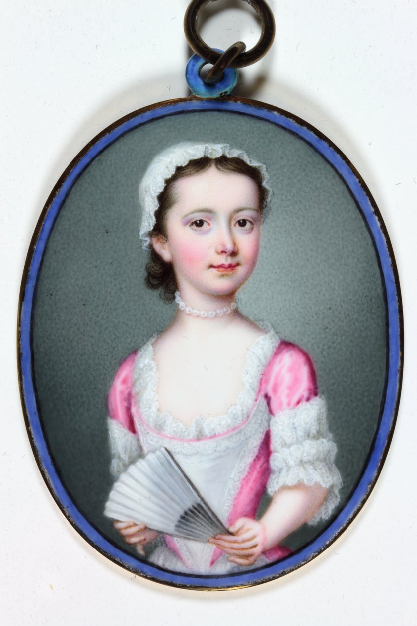 Leydi Henrietta Cavendish Bentinck, daha sonra Stamford Kontesi, 1741 (emaye) by Christian Friedrich Zincke