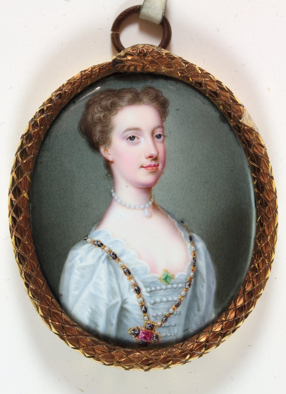 Leydi Margaret Cavendish Holles Harley (emaye) by Christian Friedrich Zincke