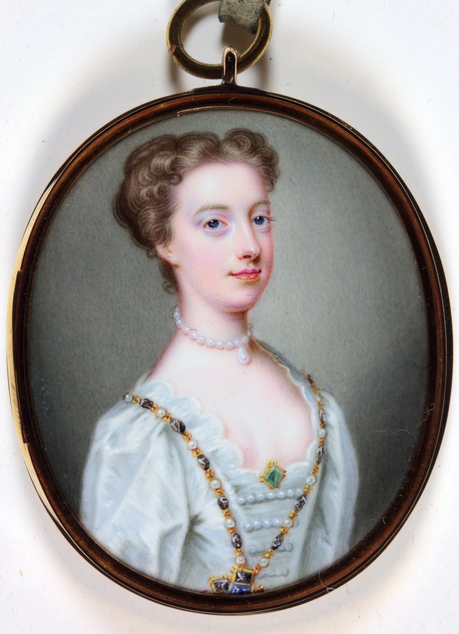 Leydi Margaret Cavendish Holles Harley (emaye) by Christian Friedrich Zincke