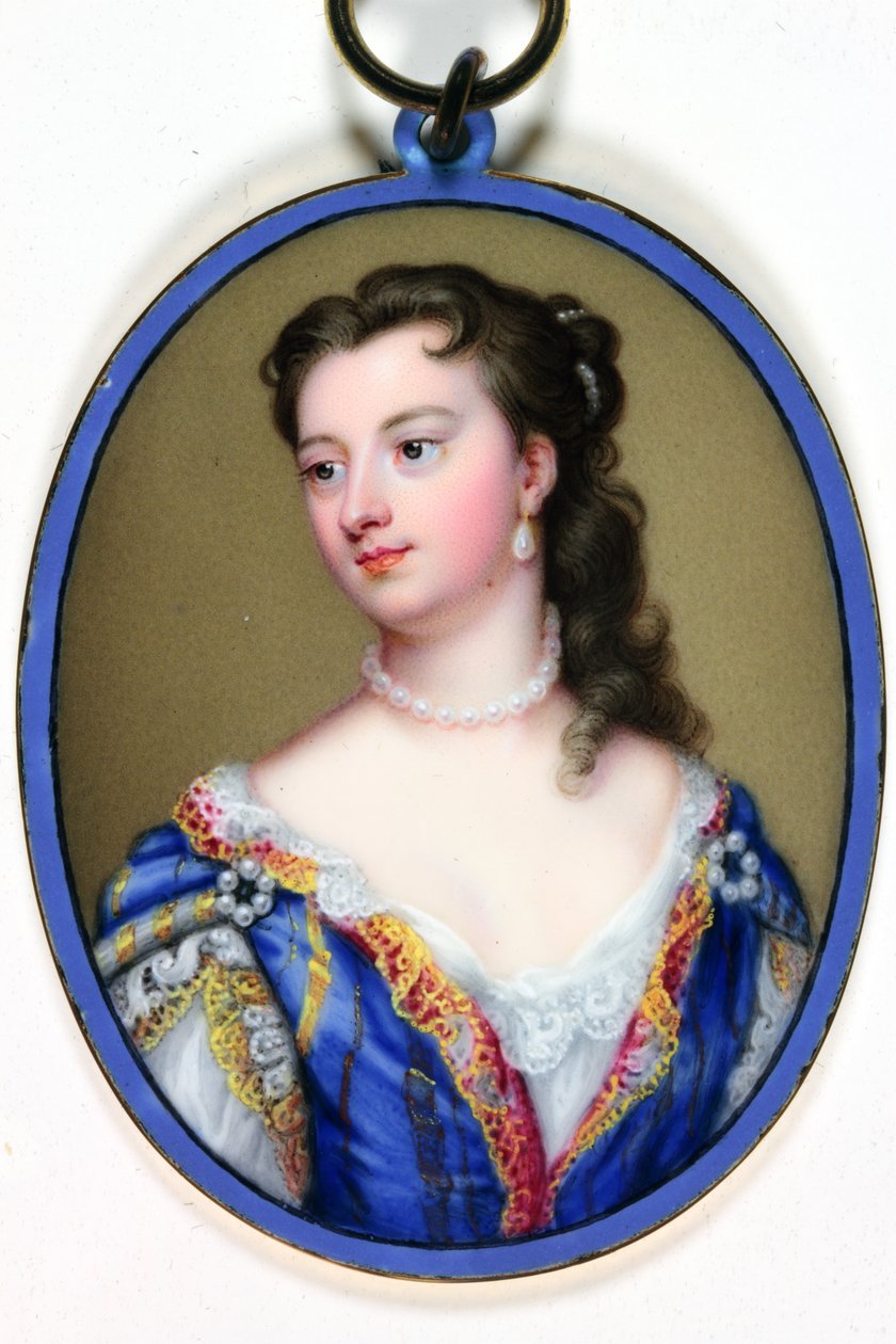 Leydi Mary Wortley Montagu (emaye) by Christian Friedrich Zincke