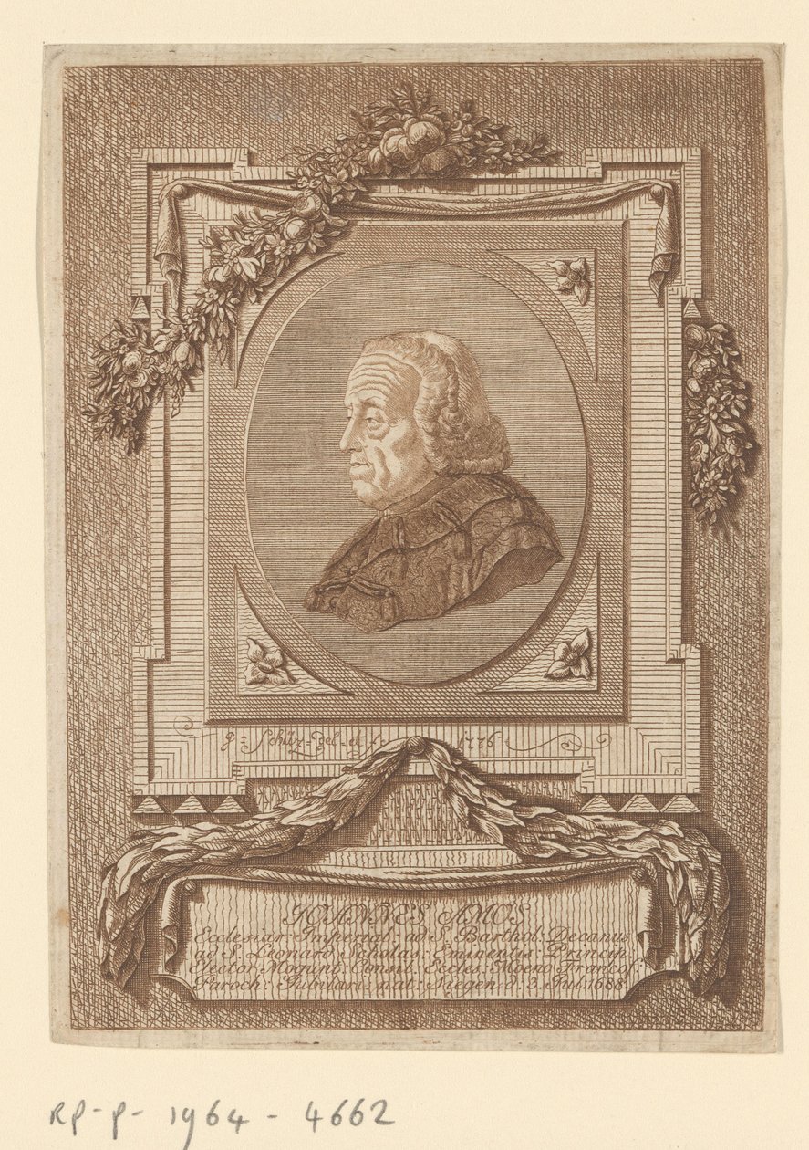 Johann Baptist Amos'un Portresi by Christian Georg Schütz (I)