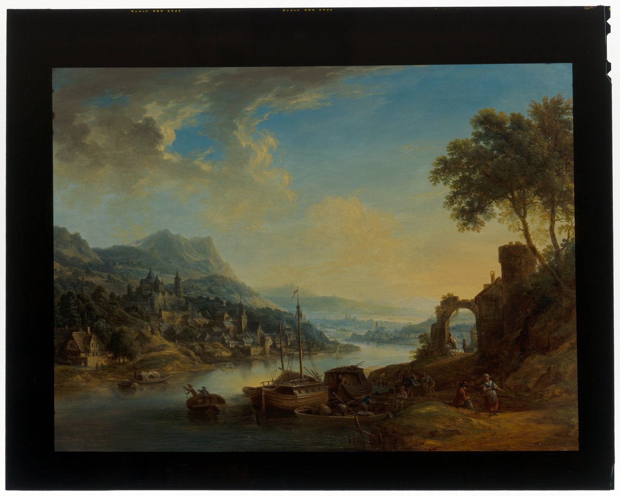 Bir Çift Rheinland Manzarası by Christian Georg the Elder Schuetz