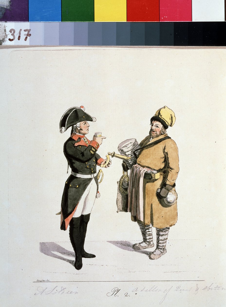 Moskova tüccarları üzerine dizi: sbiten satıcısı. Sbiten satıcısı (Moskova Tüccarları dizisinden). Christian Gottfried Heinrich Geissler
