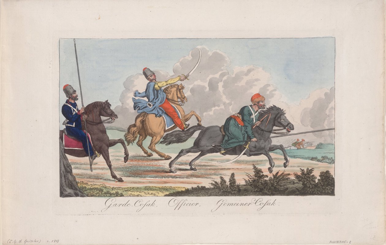 Cankurtaran Kazak, Subay ve Kazak by Christian Gottfried Heinrich Geissler