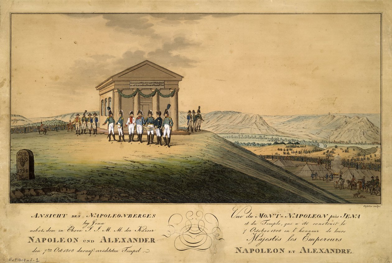 Napolyon ve I.Alexander'ın Jena savaş alanına ziyareti, 1808 by Christian Gottfried Heinrich Geissler
