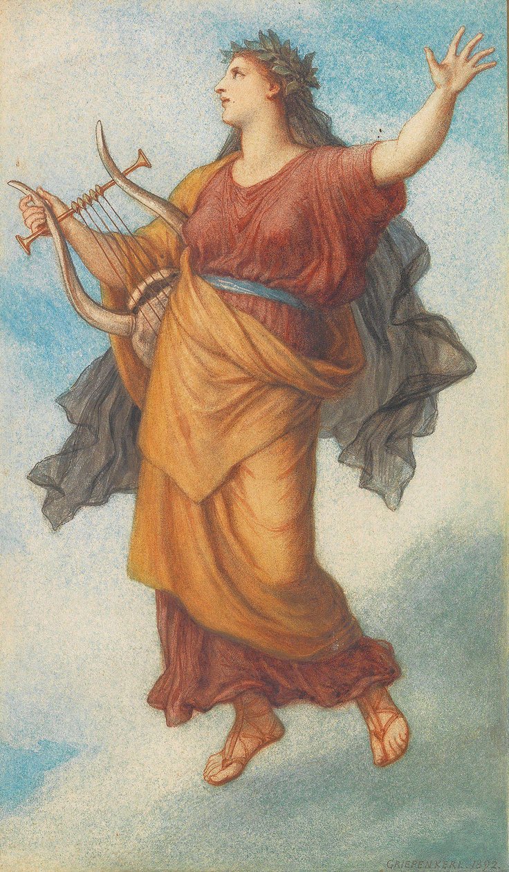 Muse Polyhymnia, 1892. by Christian Griepenkerl