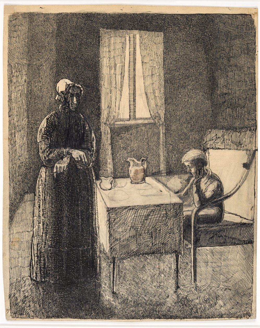 Sahne fra David Copperfield (?) by Christian Kongstad Petersen