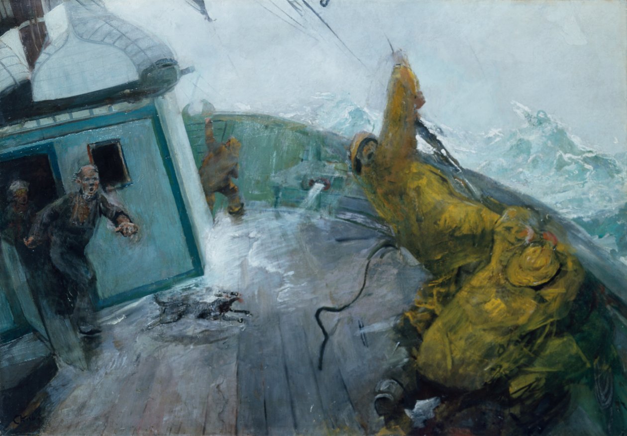 Bütün erkekler güvertede by Christian Krohg