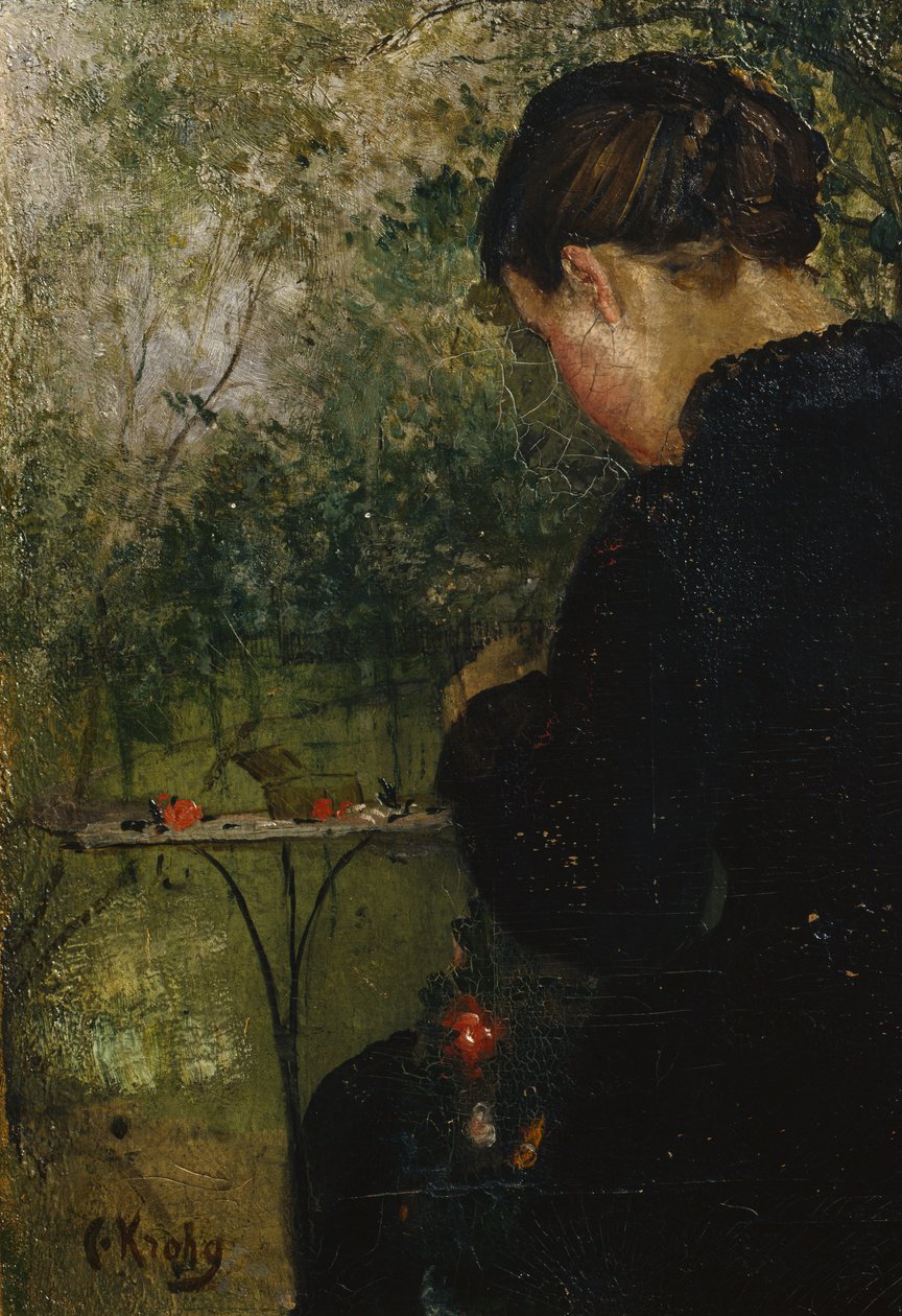 bahçede amalie by Christian Krohg