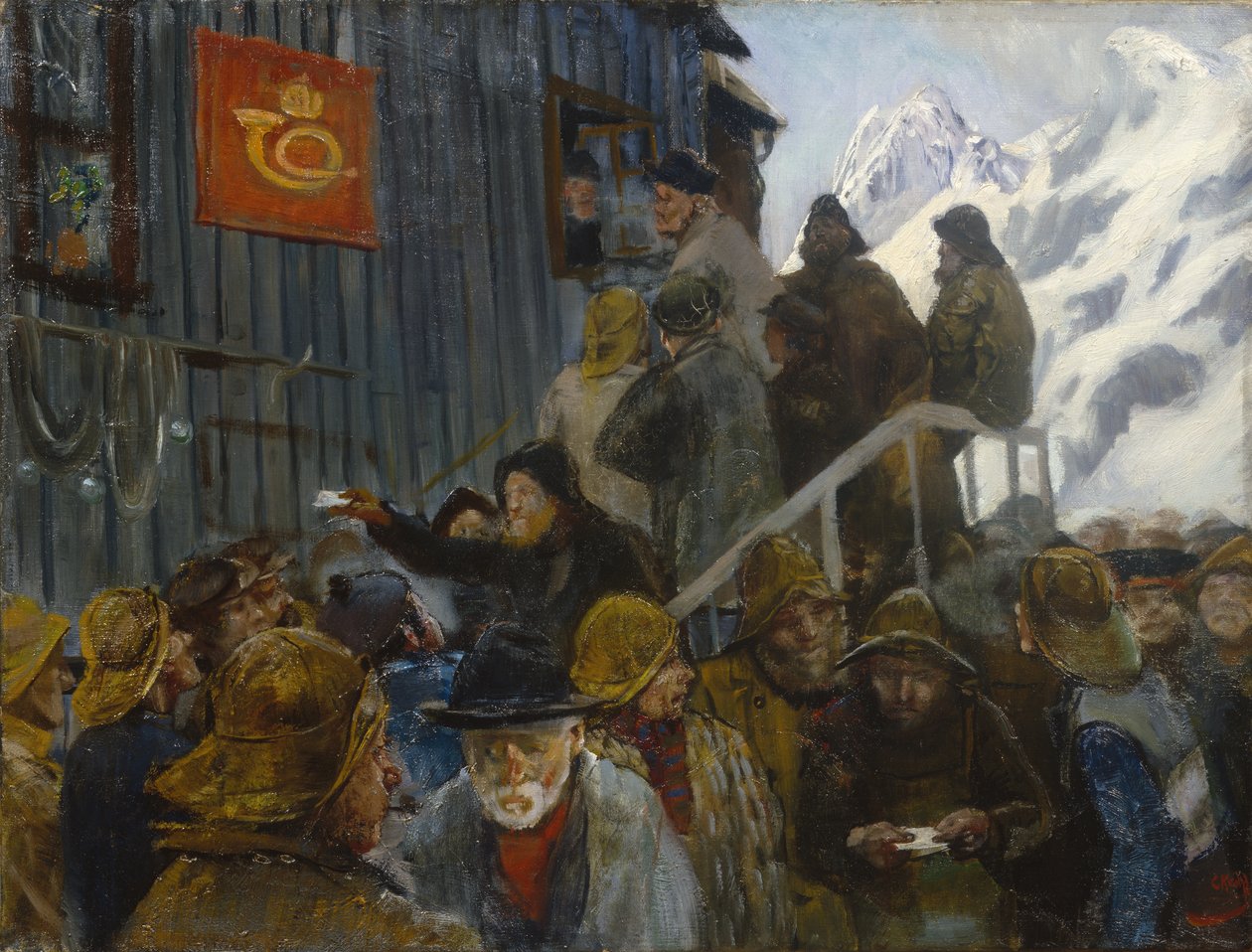 Postanın Gelişi (tuval üzerine yağlı boya) by Christian Krohg