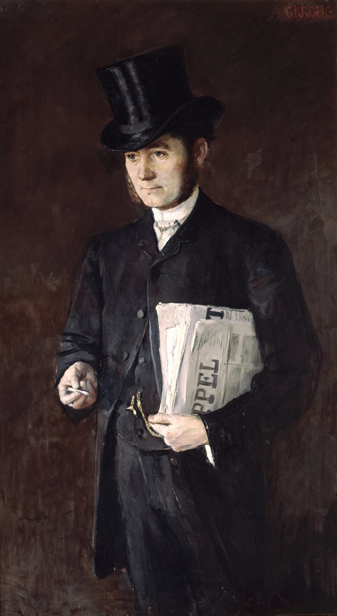 Editör Ola Thommessen by Christian Krohg