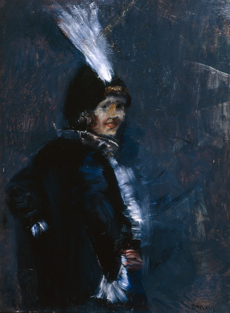 Güle güle o zaman (tuval üzerine yağlıboya) by Christian Krohg