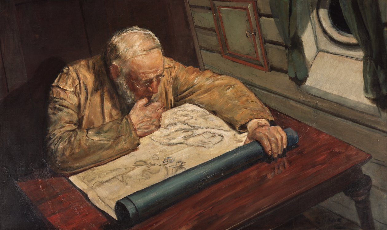 Harita Evinde (resim) by Christian Krohg