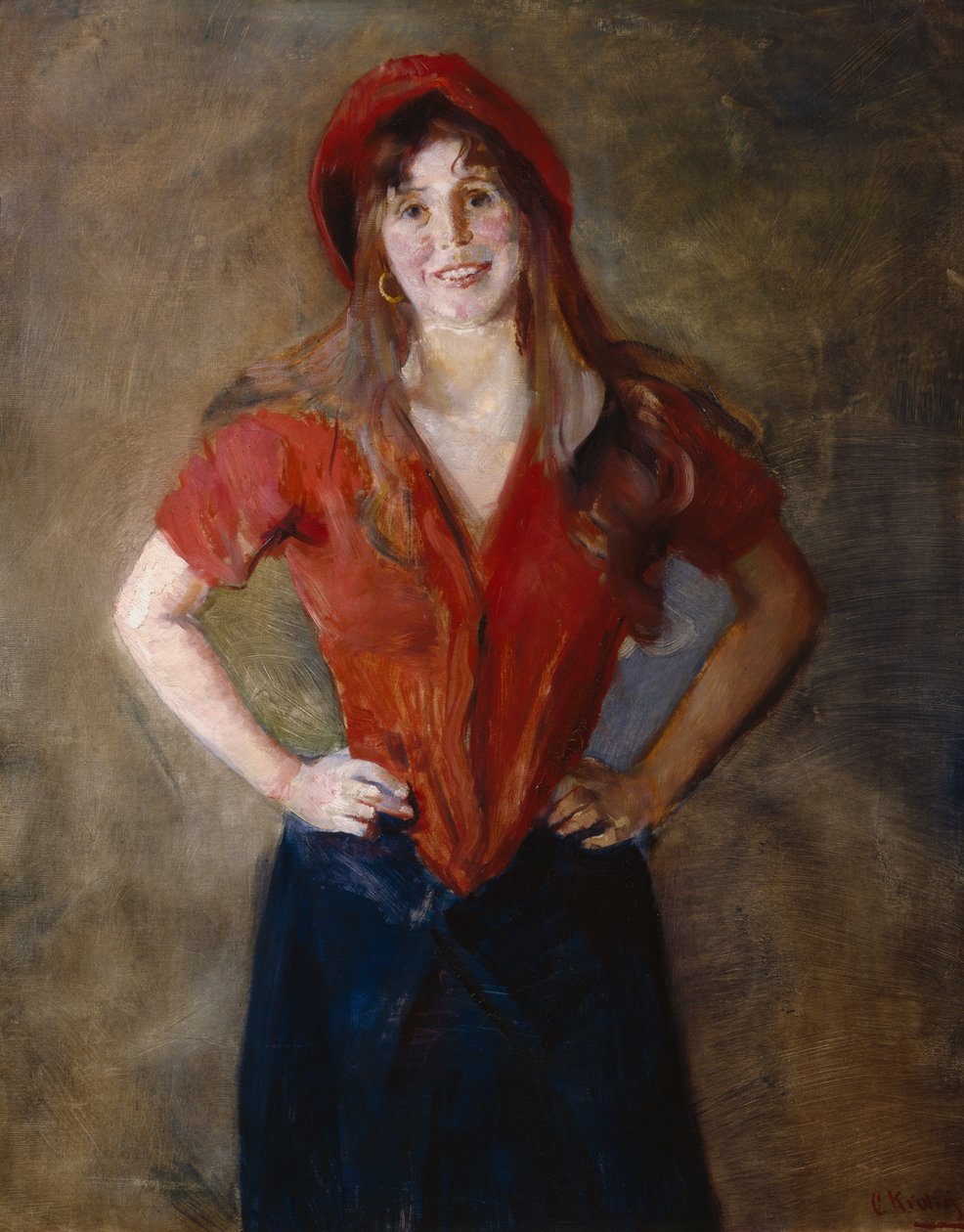 Kırmızılı Oda (çalışma) by Christian Krohg
