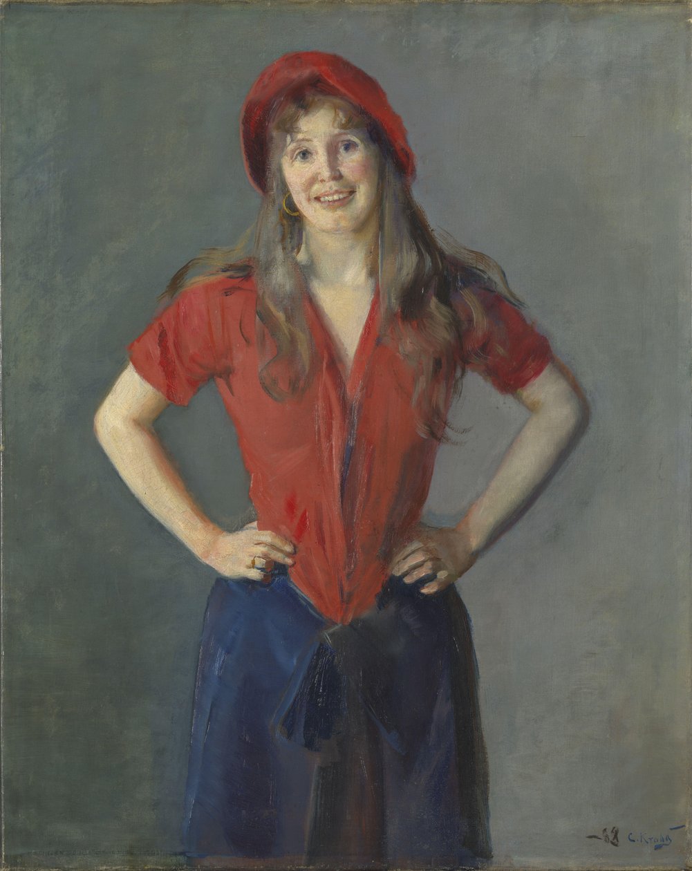 Ressam Oda Krohg'un Portresi, d. Lasson by Christian Krohg