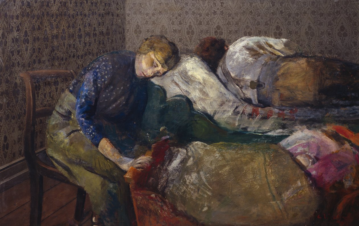 Uyuyan Balıkçı, Skagen (tuval üzerine yağlı boya) by Christian Krohg