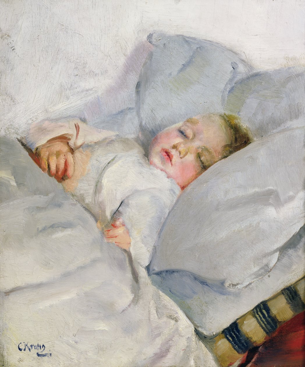 Uyuyan çocuk by Christian Krohg