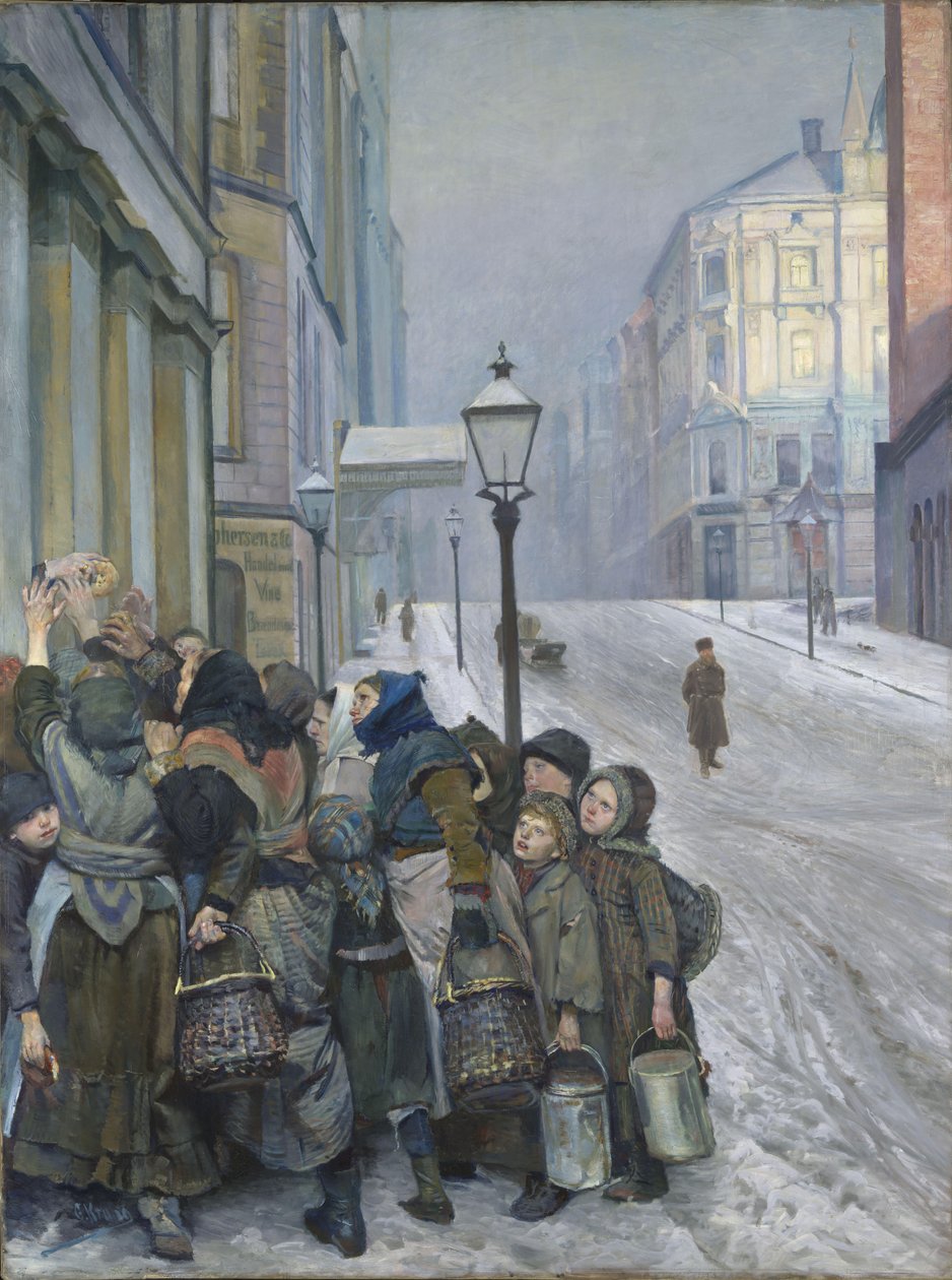 Hayatta kalma mücadelesi by Christian Krohg