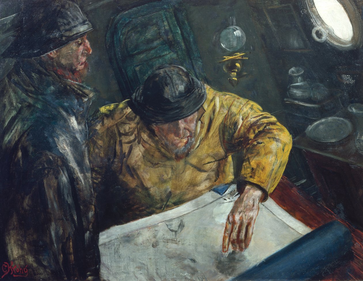 Rota ayarlandı, c.1888 by Christian Krohg
