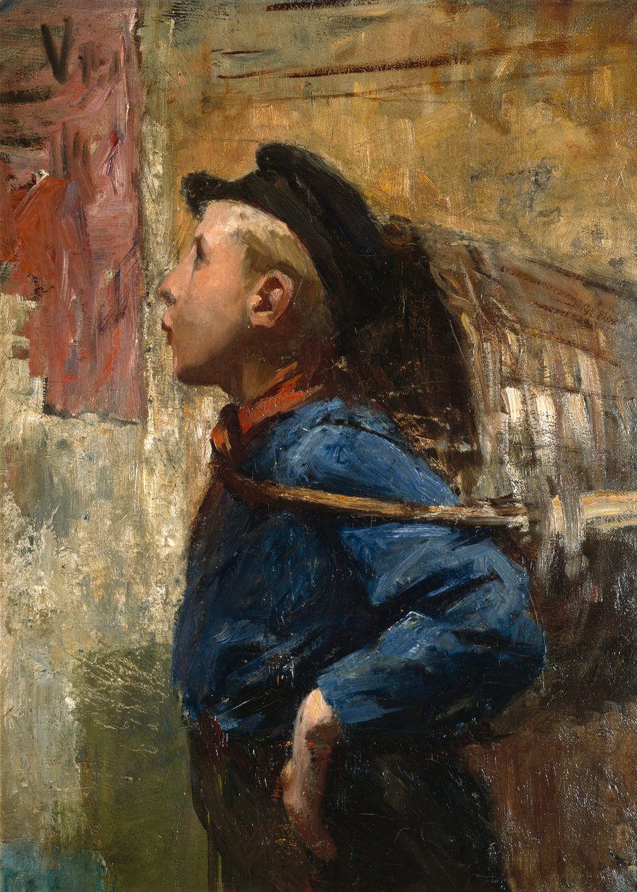 ıslık çalan çocuk by Christian Krohg