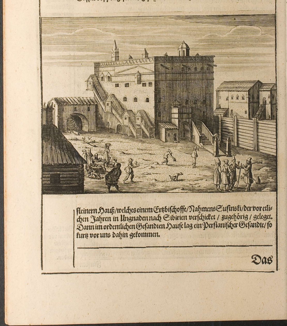 Büyük Muscovy Dükü ve Kralına Seyahatlerden Kitay-gorod İllüstrasyonunda Streltsy by Christian Lorenzen Rothgiesser