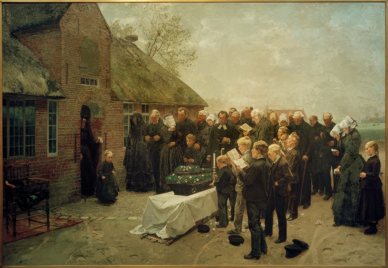 Ch. L.Brokelmann, Kuzey Frizce cenaze töreni by Christian Ludwig Bokelmann