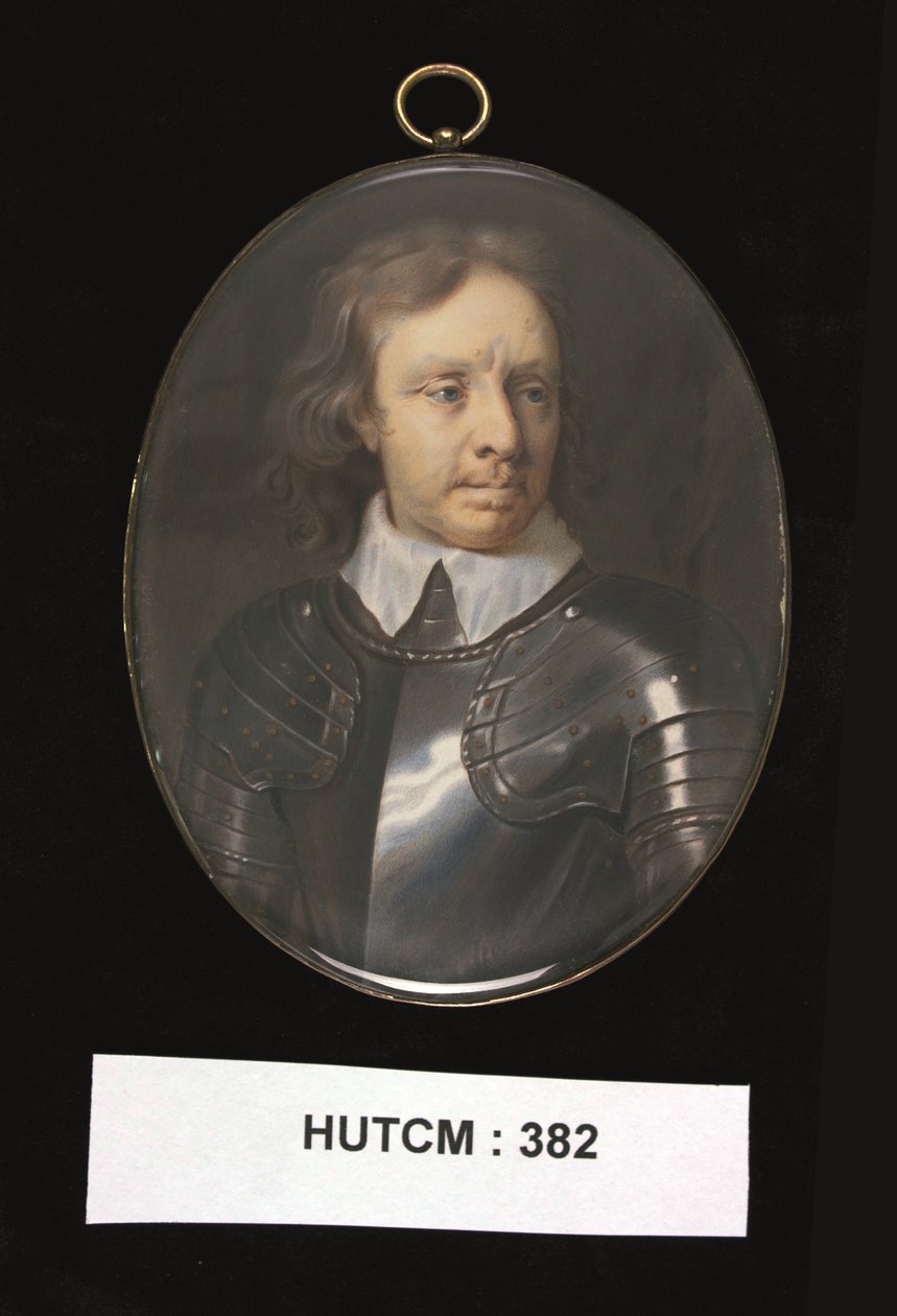 Oliver Cromwell, c.1698-30 (suluboya) by Christian Richter