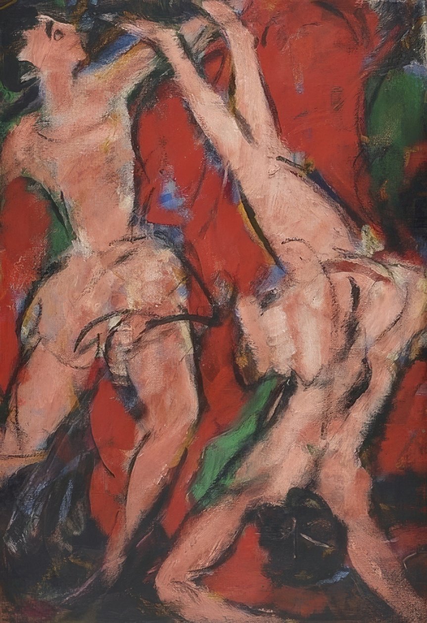 Akrobatlar. 1916 by Christian Rohlfs