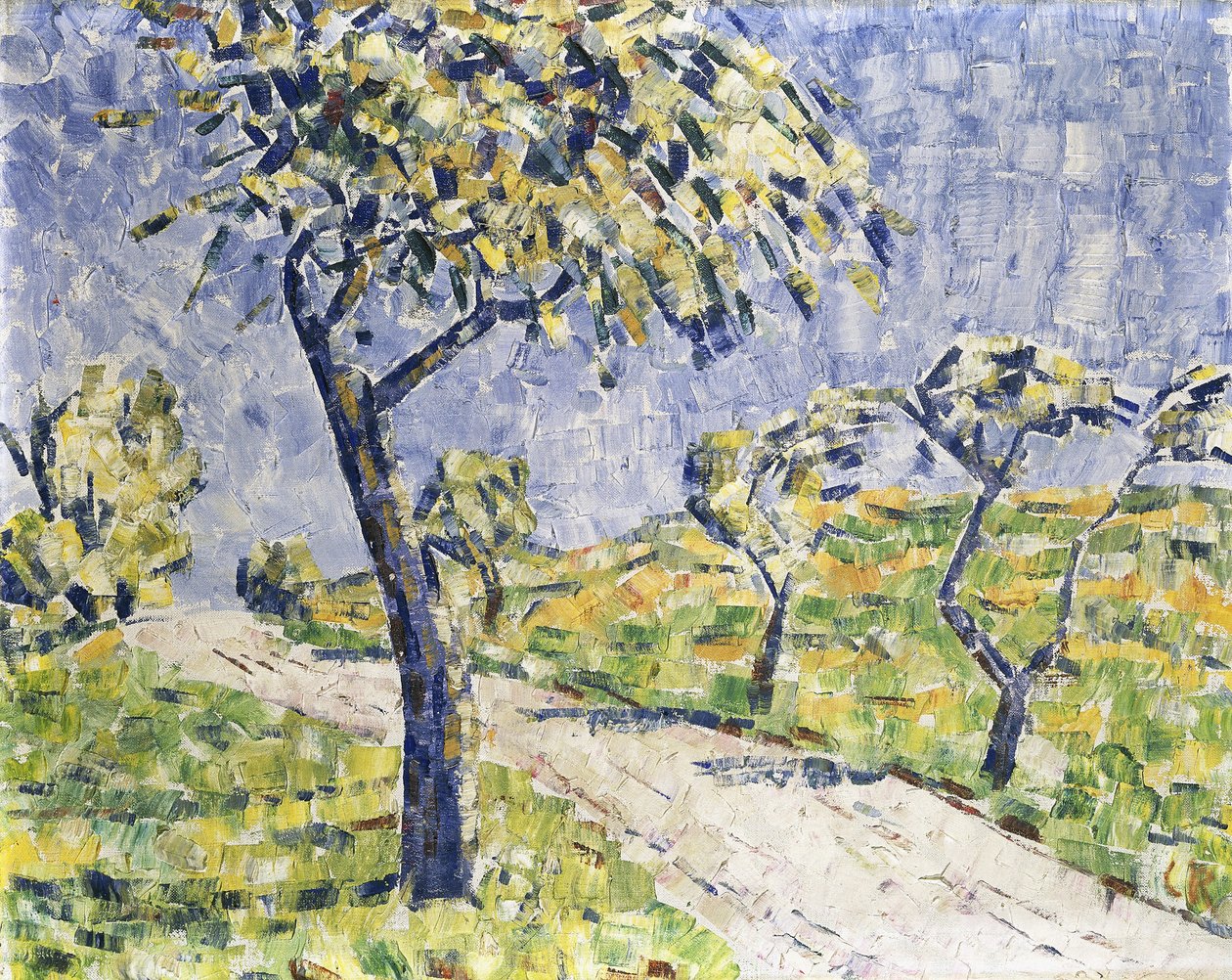 Sonbahar Manzarası; Herbstlandschaft, c.1907 (tuval üzerine yağlı boya) by Christian Rohlfs