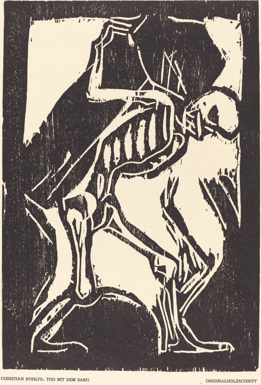 Tabutla Ölüm, c. 1917. by Christian Rohlfs