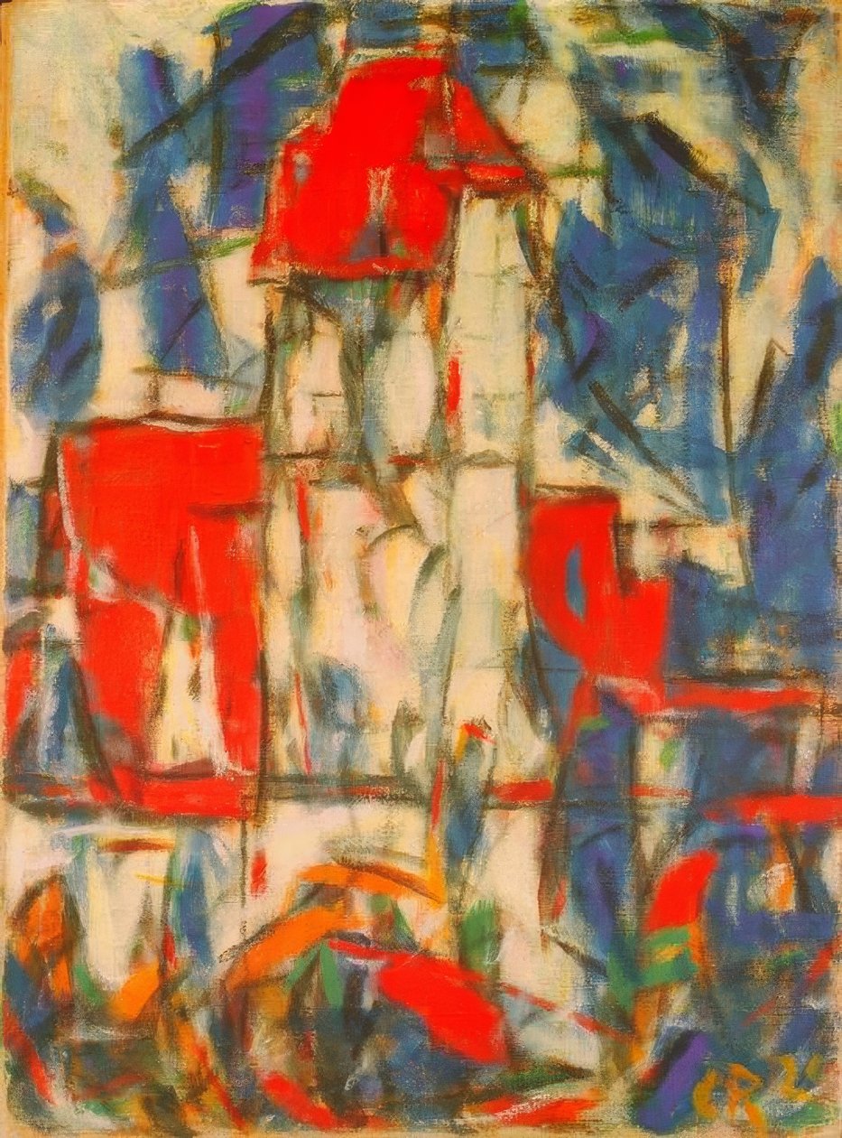 Dinkelsbühl (kule ile şehir manzarası) by Christian Rohlfs