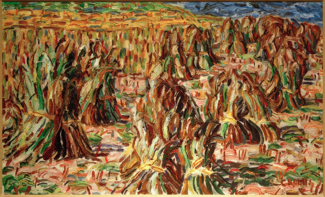 Mısır tarlası (çömelmiş tahıl) by Christian Rohlfs