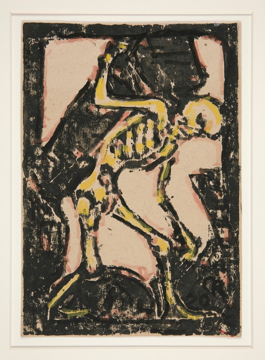 Tod mit Sarg (Tabutla Ölüm) by Christian Rohlfs