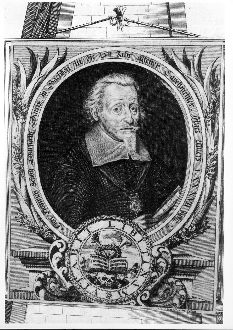 Portrait of Heinrich Schutz (1585-1672)   by Christian Romstedt or Romstet