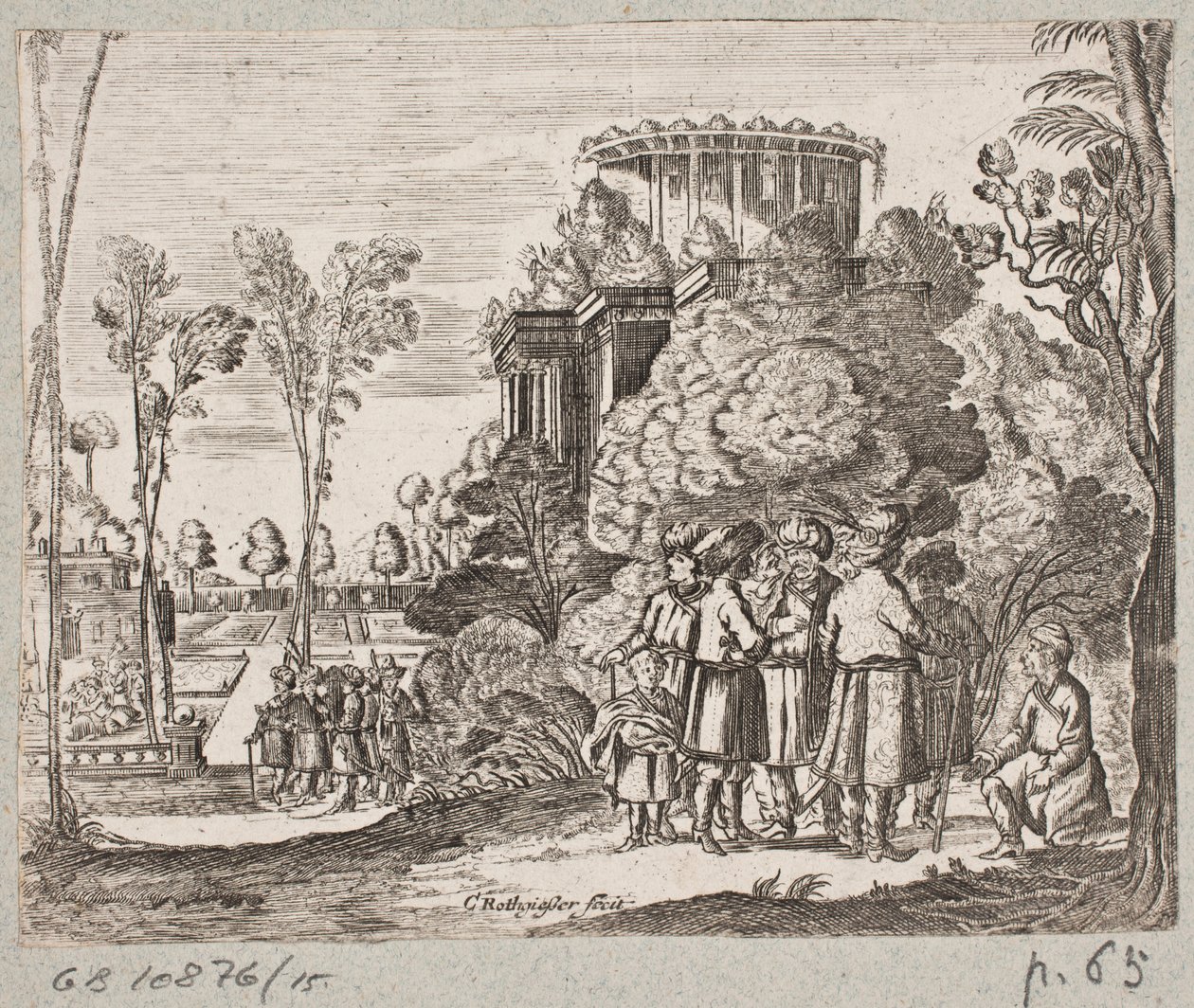 Adam Olearius til illüstrasyon, “Dahice bir şair Schich Saadi tarafından Farsça Rosenthal […]”, Schleswig 1660 by Christian Rothgiesser