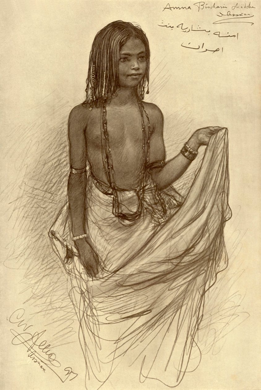 Bishari Kızı, Asvan, Mısır, 3. by Christian Wilhelm Allers