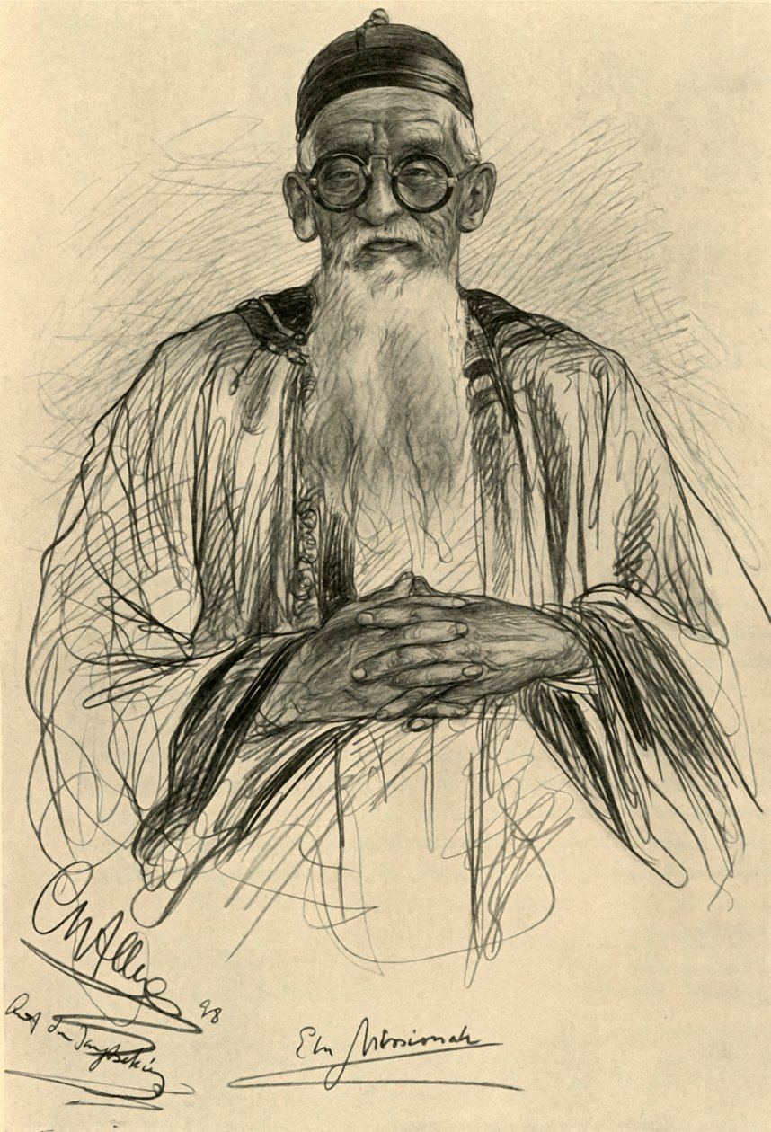 Gözlüklü Çinli adam, 1898. by Christian Wilhelm Allers