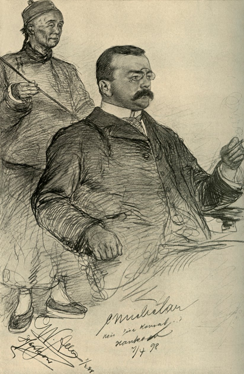 Avrupalı adam, Hankow, Çin, 1898. by Christian Wilhelm Allers