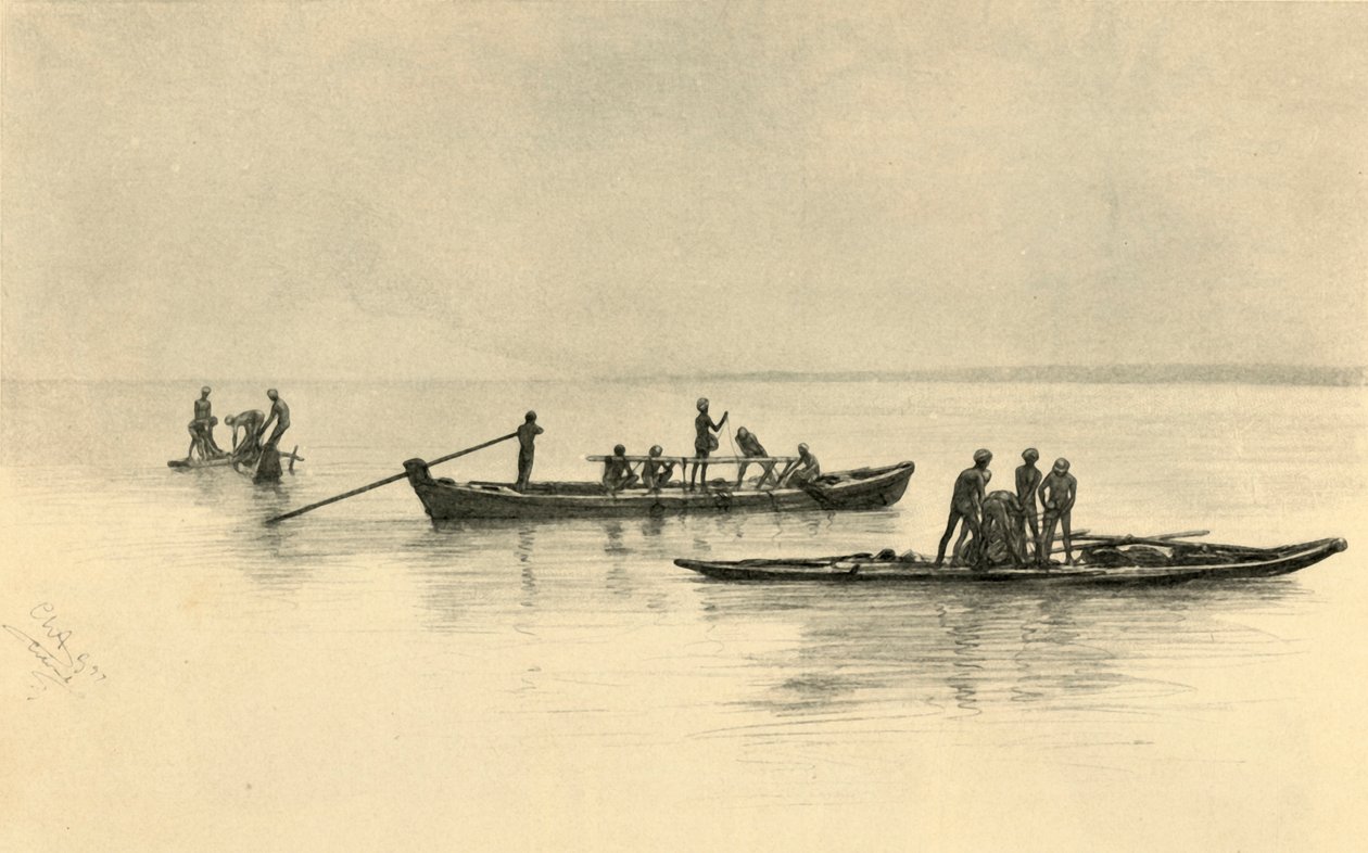 Balıkçı tekneleri, Seylan, 1898. by Christian Wilhelm Allers