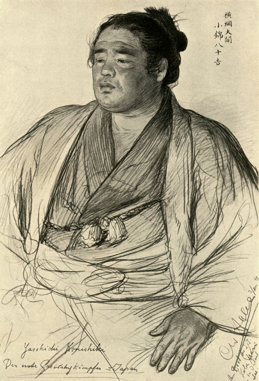 Konishiki Yajukichi, 1898. by Christian Wilhelm Allers