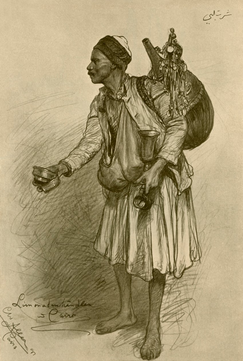 Limonata satıcısı, Kahire, Mısır, 1898. by Christian Wilhelm Allers
