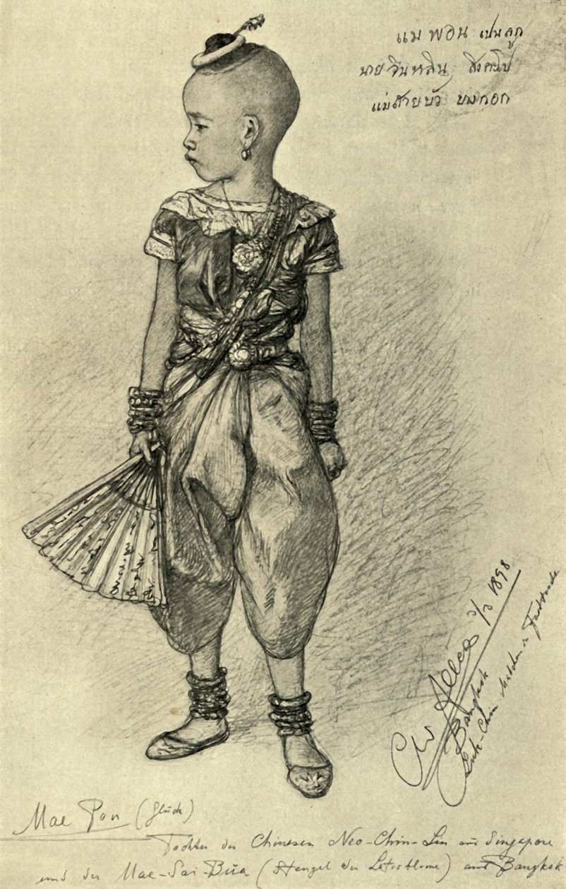 Mae Pon - Çinli kız, Bangkok, 1898. by Christian Wilhelm Allers