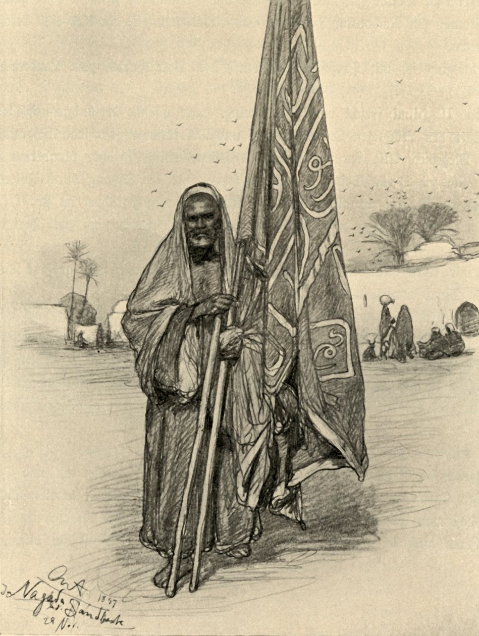 Bayraklı adam, Nagada, Mısır, 1898. by Christian Wilhelm Allers
