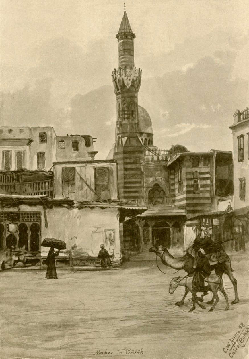 Cami, Boulaq, Kahire, Mısır, 1898. by Christian Wilhelm Allers
