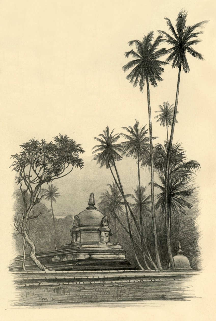 Natha Devale tapınağı, Kandy, Seylan, 1898. by Christian Wilhelm Allers