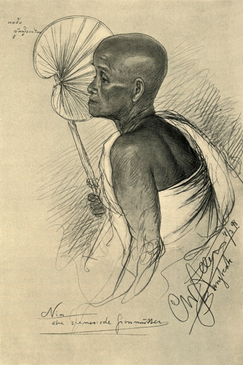 Nim - Siyamlı bir büyükanne, Bangkok, 1898. by Christian Wilhelm Allers