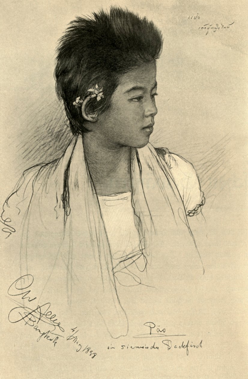 Päo - genç kız, Bangkok, 1898. by Christian Wilhelm Allers